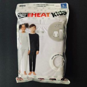 32 DEGREES HEAT Kids Long Sleeve Crew Neck & Legging Set NIP Size 12-14 L